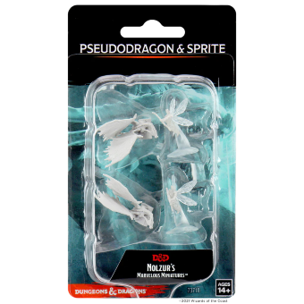 МИНИАТЮРЫ: D&D Nolzur's Marvelous Miniatures: Pseudodragon & Sprite (2 of each) (73718)